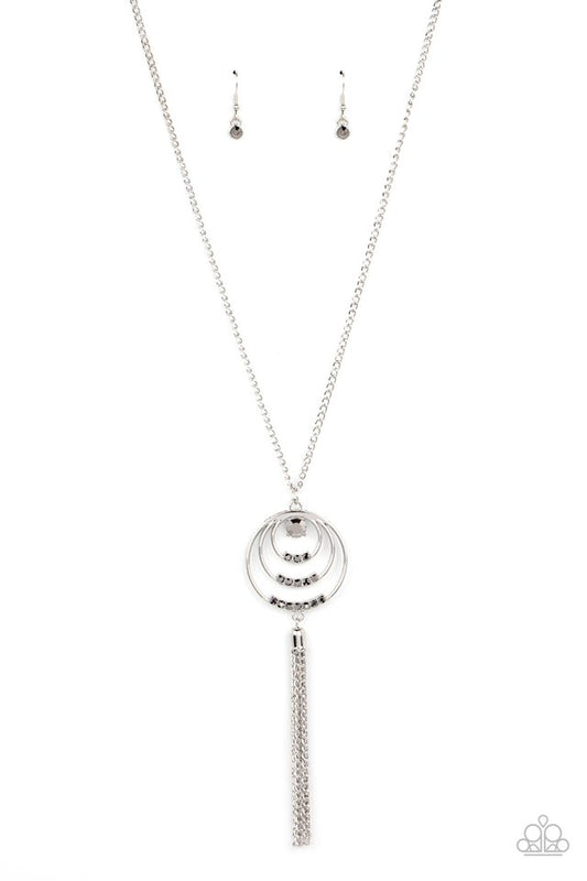 Spiraling Sparkle - Silver - Paparazzi Necklace Image