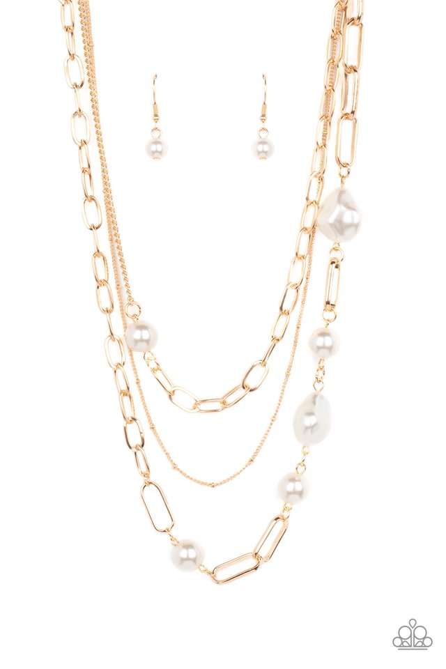 Modern Innovation - Gold - Paparazzi Necklace Image