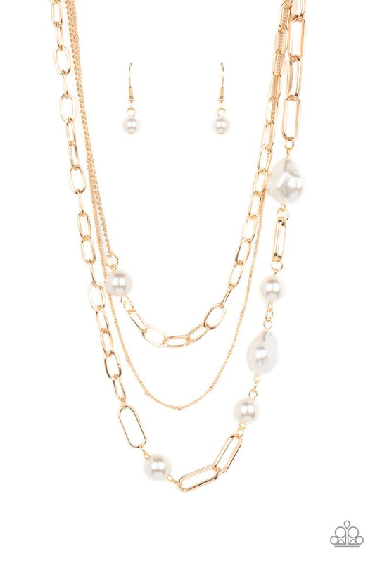 Modern Innovation - Gold - Paparazzi Necklace Image