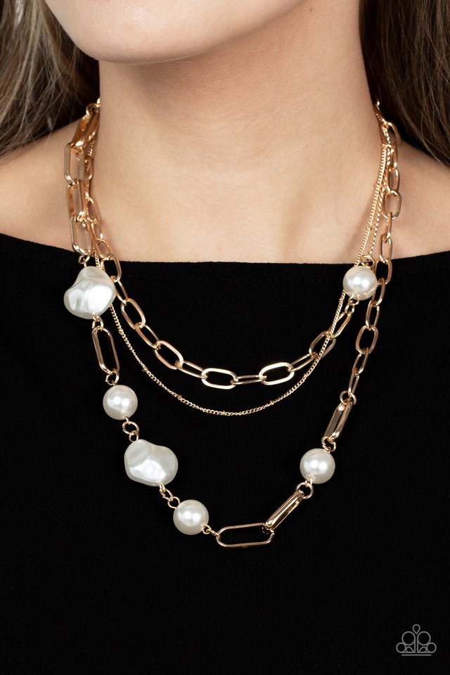 Modern Innovation - Gold - Paparazzi Necklace Image