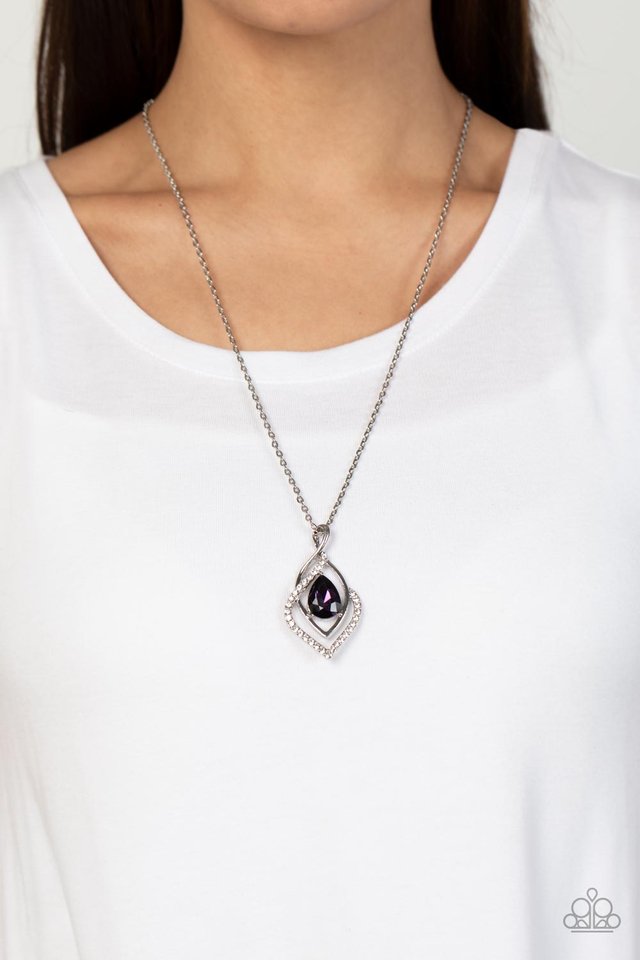 Dauntless Demure - Purple - Paparazzi Necklace Image