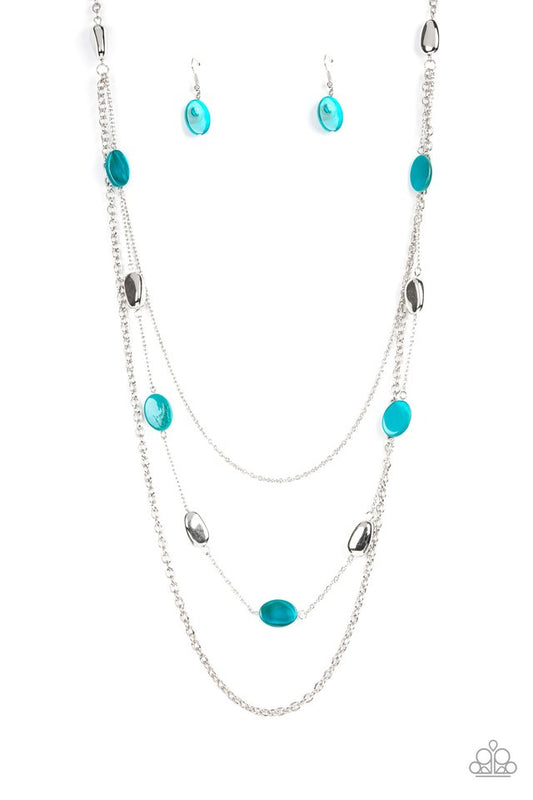 Barefoot and Beachbound - Blue - Paparazzi Necklace Image