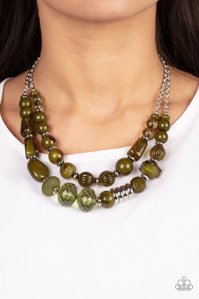 ​Pina Colada Paradise - Green - Paparazzi Necklace Image
