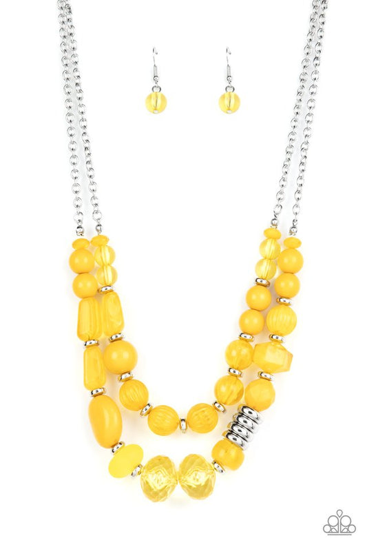 ​Pina Colada Paradise - Yellow - Paparazzi Necklace Image