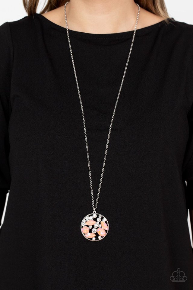 ​Iridescently Influential - Orange - Paparazzi Necklace Image
