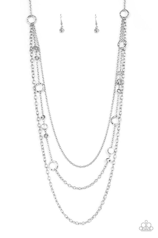 Starry-Eyed Eloquence - Silver - Paparazzi Necklace Image