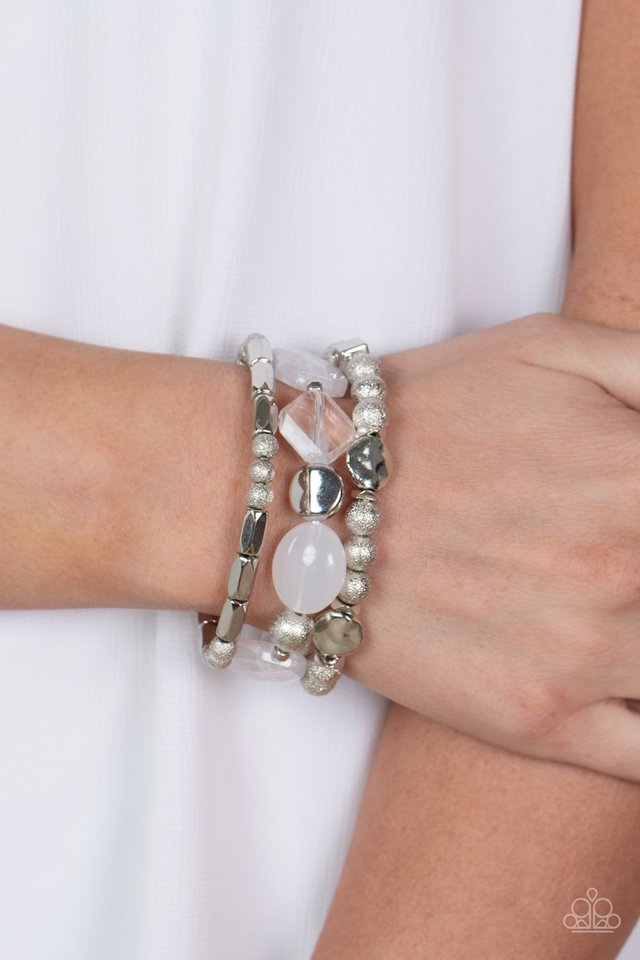 Marina Magic- White - Paparazzi Bracelet Image