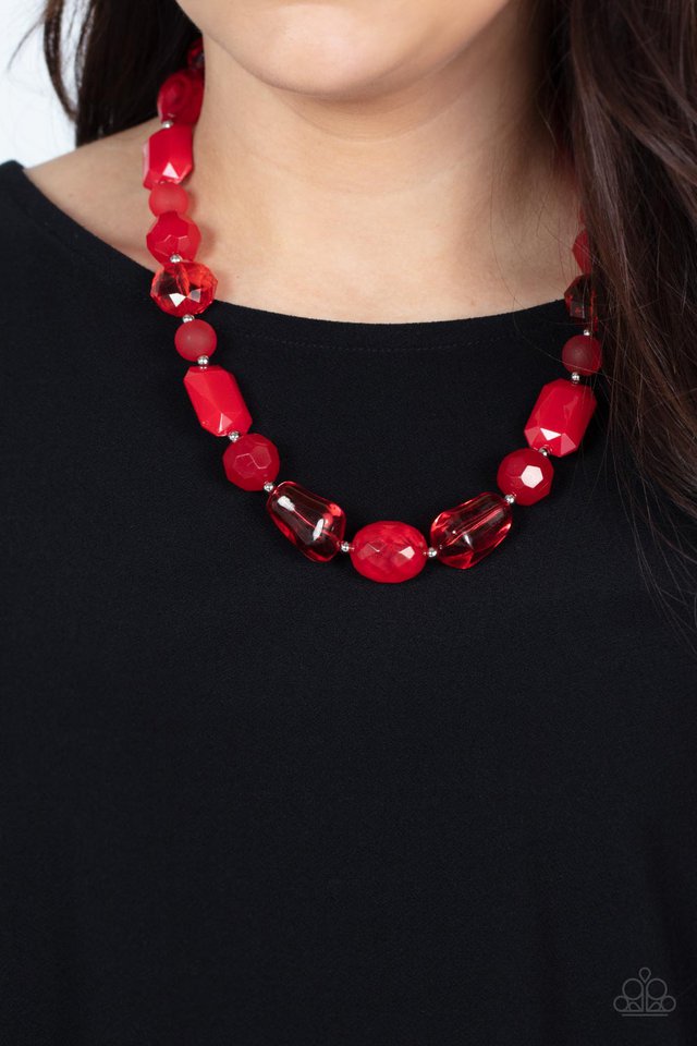 Here Today, GONDOLA Tomorrow - Red - Paparazzi Necklace Image