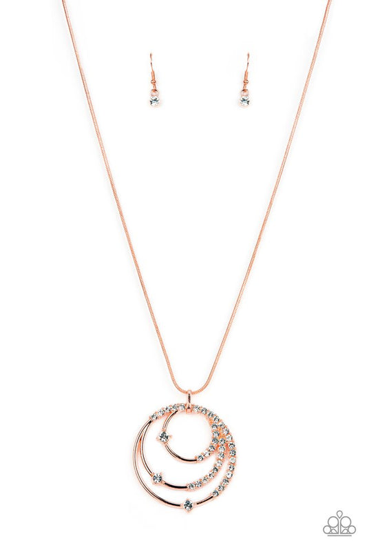 Ecliptic Elegance - Copper - Paparazzi Necklace Image