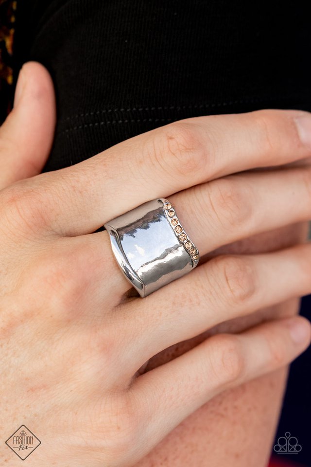 Brilliantly Bordered - Brown - Paparazzi Ring Image
