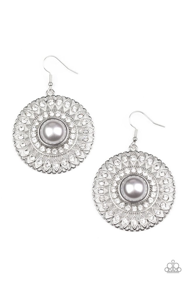 Glorified Glitz - Silver - Paparazzi Earring Image