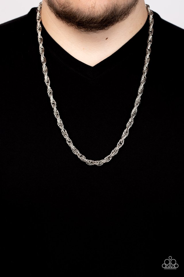Pit Stop - Silver - Paparazzi Necklace Image