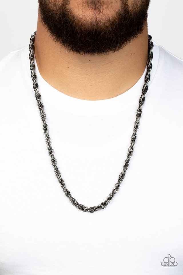 Pit Stop - Black - Paparazzi Necklace Image