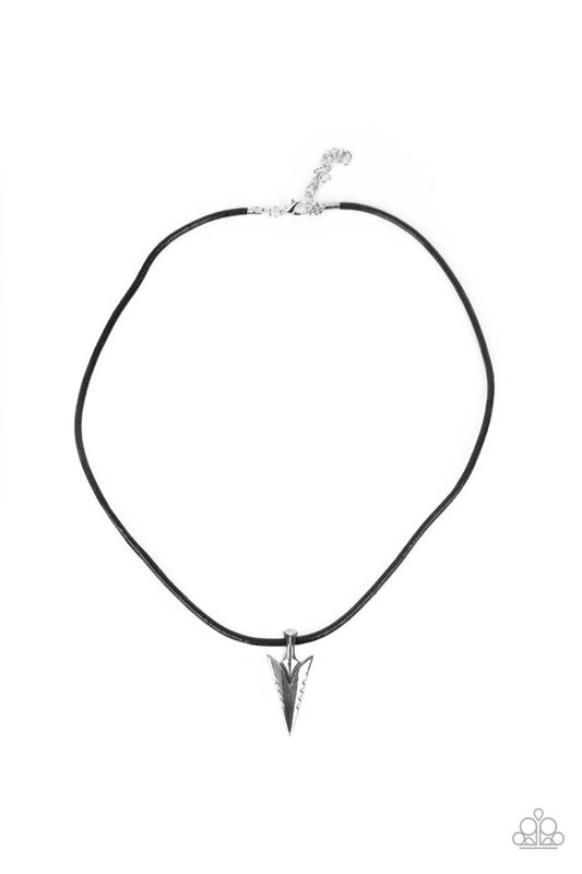 Pharaohs Arrow - Black - Paparazzi Necklace Image