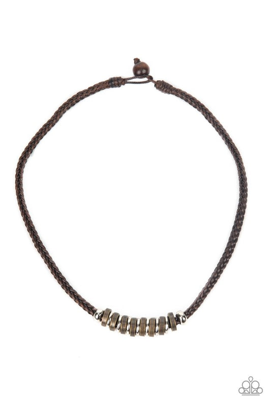 Primitive Prize - Brown - Paparazzi Necklace Image
