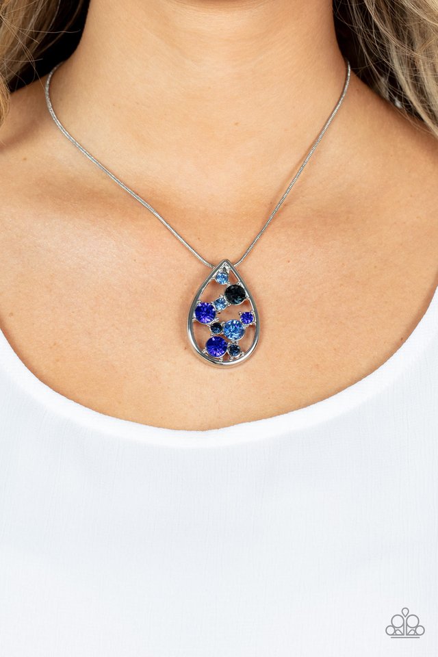 ​Seasonal Sophistication - Blue - Paparazzi Necklace Image
