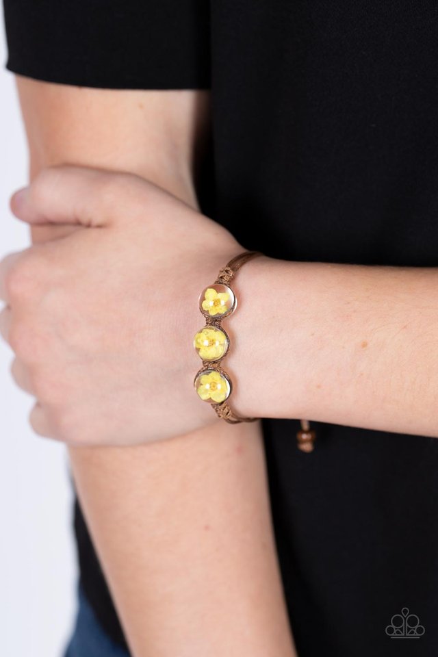 ​Prairie Persuasion - Yellow - Paparazzi Bracelet Image