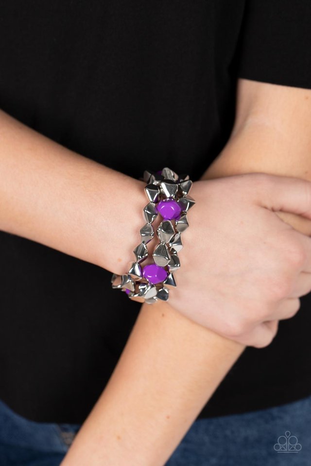 ​A Perfect TENACIOUS - Purple - Paparazzi Bracelet Image