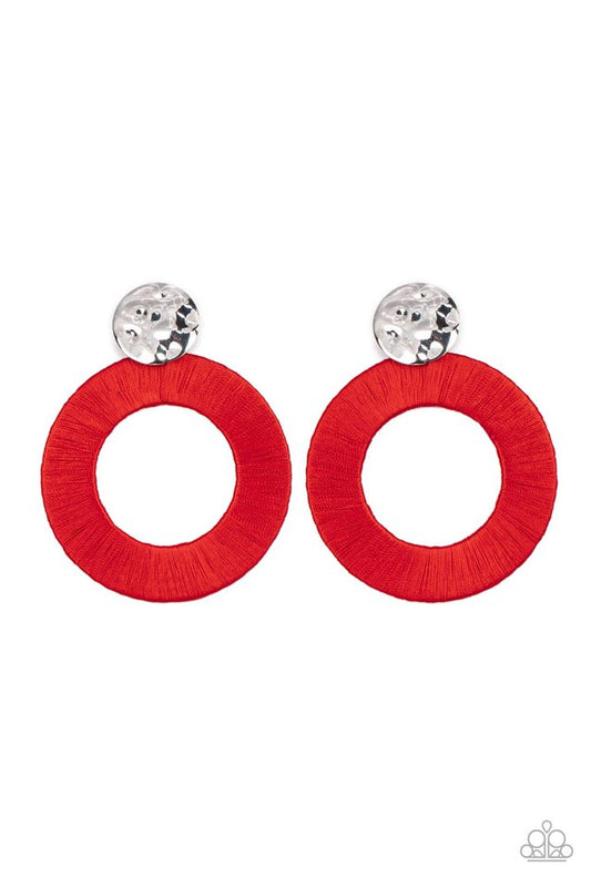 ​​Strategically Sassy - Red - Paparazzi Earring Image