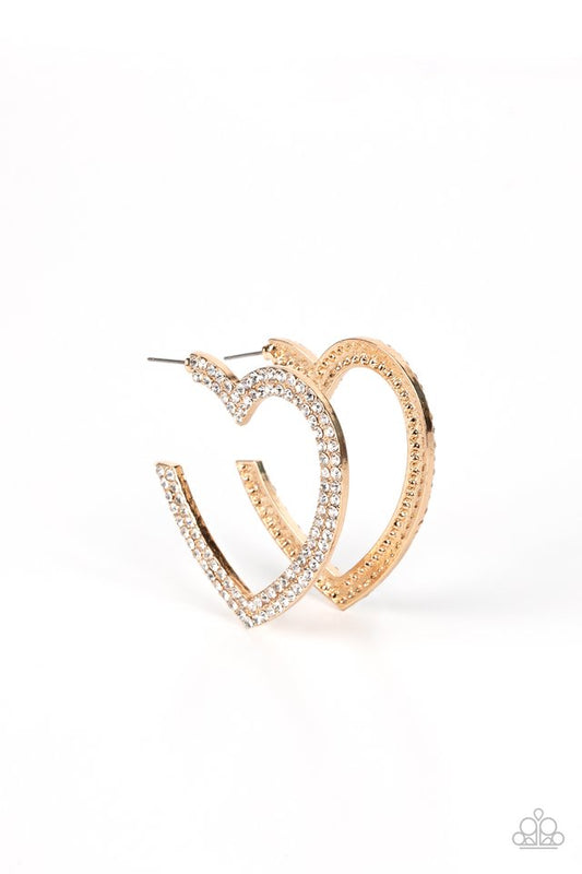 AMORE to Love - Gold - Paparazzi Earring Image