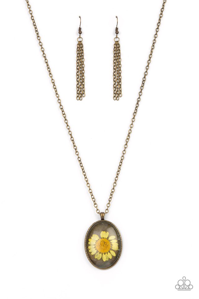 Prairie Passion - Yellow - Paparazzi Necklace Image