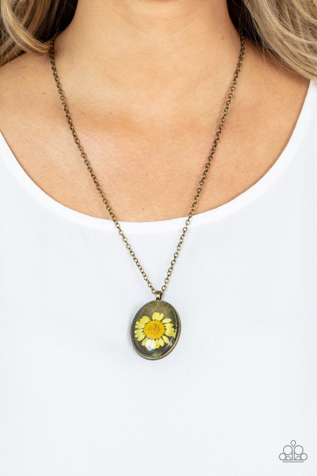 Prairie Passion - Yellow - Paparazzi Necklace Image