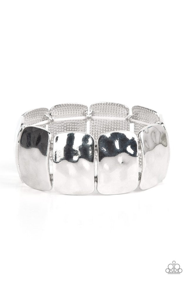 Molten Maverick - Silver - Paparazzi Bracelet Image