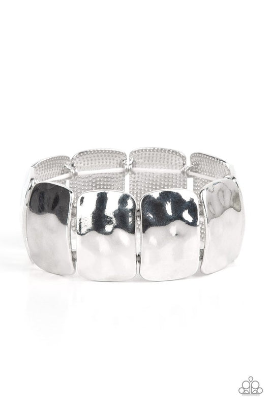 Molten Maverick - Silver - Paparazzi Bracelet Image