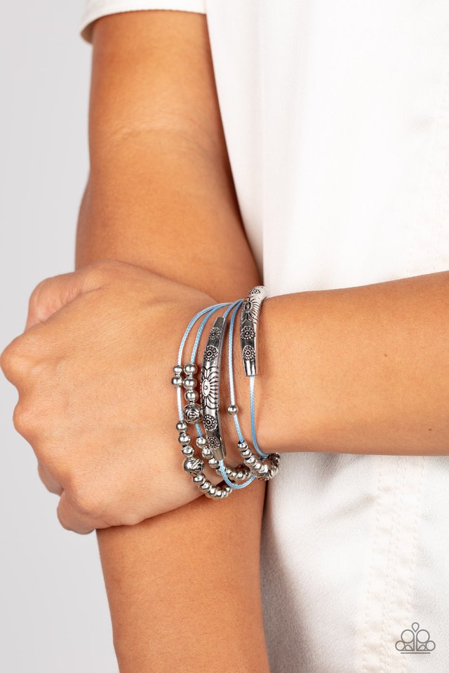 Wanderlust Wanderess - Blue - Paparazzi Bracelet Image