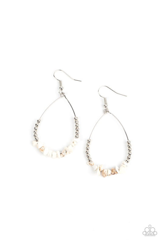 ​Come Out of Your SHALE - White - Paparazzi Earring Image