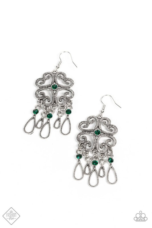 Majestic Makeover - Green - Paparazzi Earring Image