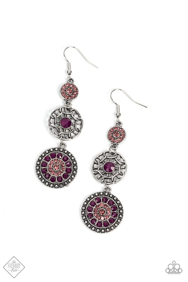 Farmhouse Hustle - Purple - Paparazzi Earring Image