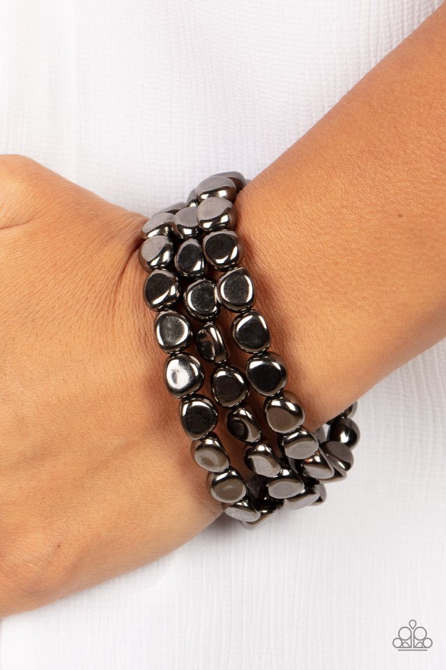 HAUTE Stone - Black - Paparazzi Bracelet Image
