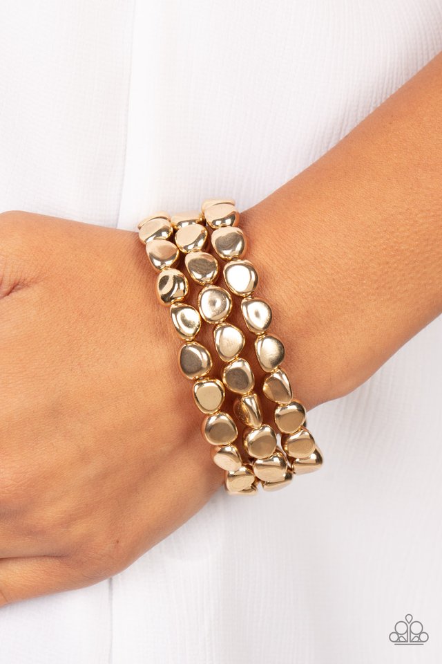 HAUTE Stone - Gold - Paparazzi Bracelet Image