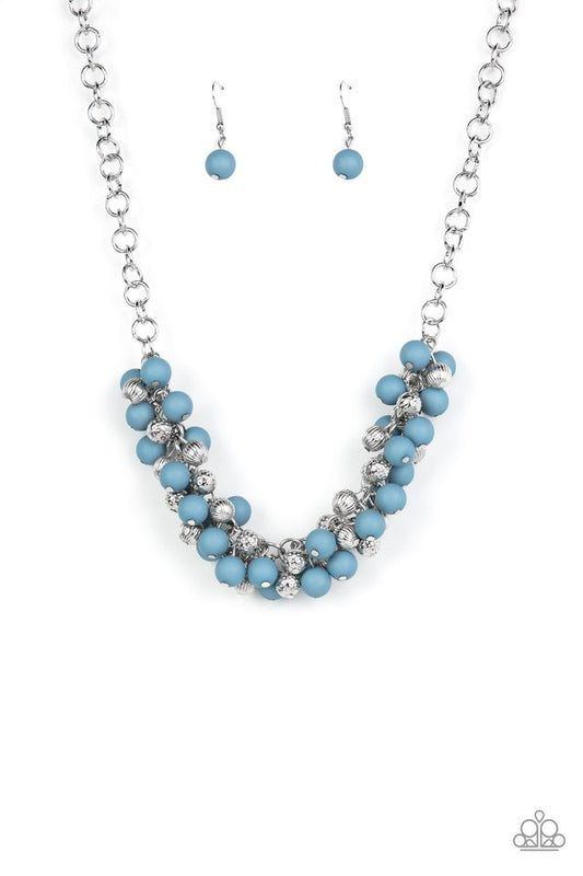 Party Procession - Blue - Paparazzi Necklace Image