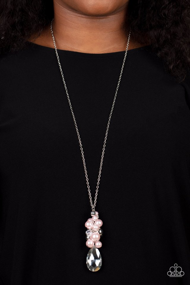 ​Drip Drop Dazzle - Pink - Paparazzi Necklace Image