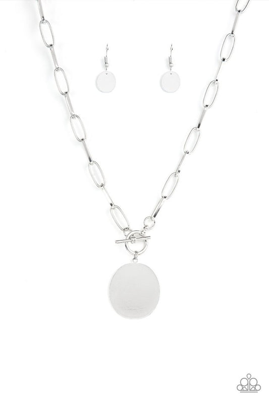 Tag Out - Silver - Paparazzi Necklace Image