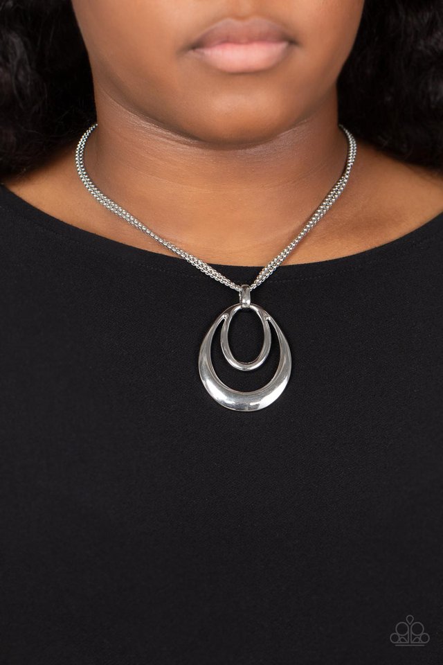 Suburban Storm - Silver - Paparazzi Necklace Image