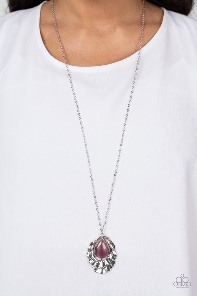 ​​Titanic Trinket - Purple - Paparazzi Necklace Image