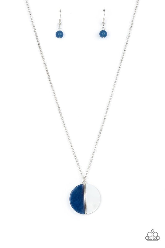 Elegantly Eclipsed - Blue - Paparazzi Necklace Image