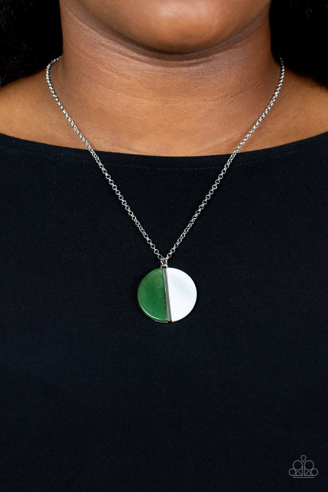 ​Elegantly Eclipsed - Green - Paparazzi Necklace Image