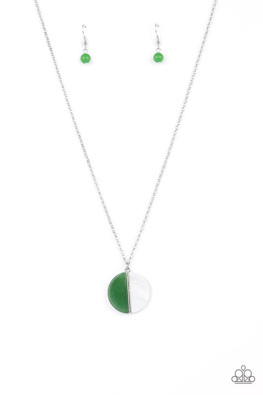 ​Elegantly Eclipsed - Green - Paparazzi Necklace Image