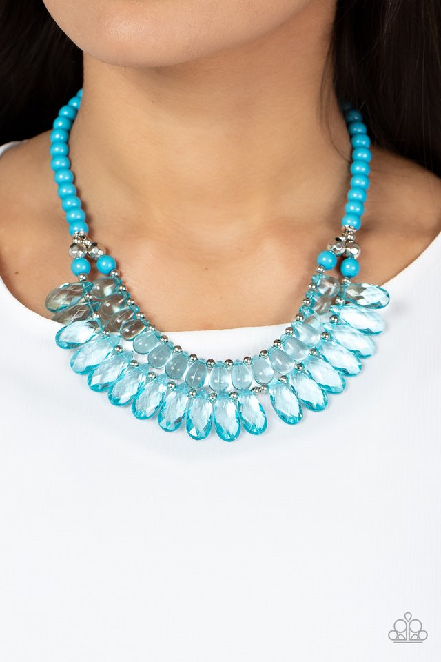 All Across the GLOBETROTTER - Blue - Paparazzi Necklace Image