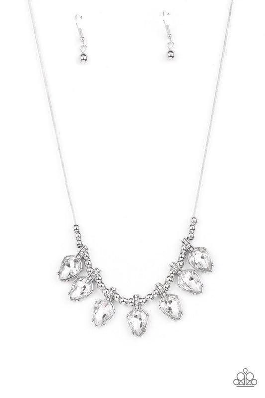 ​Crown Jewel Couture - White - Paparazzi Necklace Image