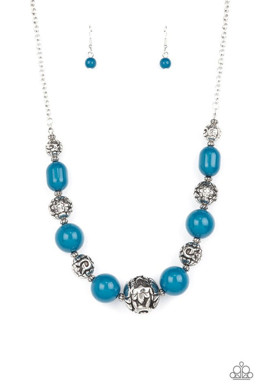 Girl Meets Garden - Blue - Paparazzi Necklace Image
