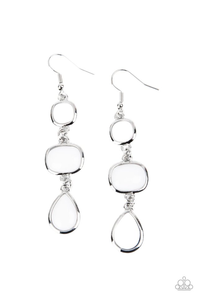 Fashion Frolic - White - Paparazzi Earring Image