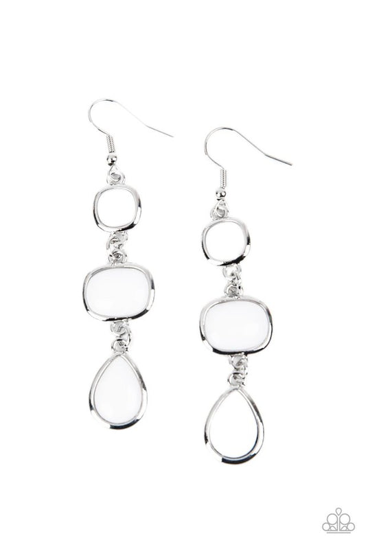 Fashion Frolic - White - Paparazzi Earring Image