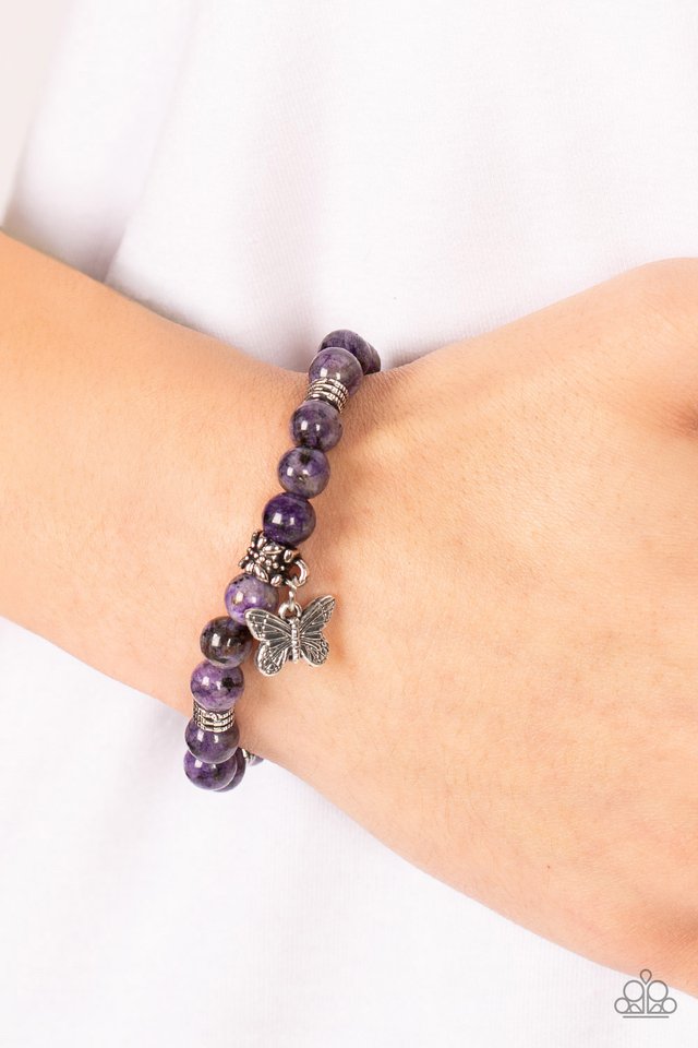 Butterfly Nirvana - Purple - Paparazzi Bracelet Image