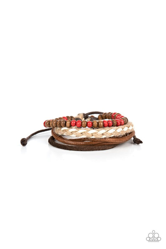 Woodsy Wayfarer - Red - Paparazzi Bracelet Image