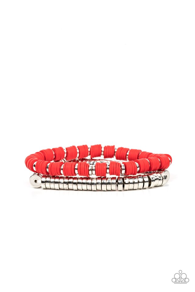 Catalina Marina - Red - Paparazzi Bracelet Image